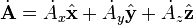 \dot{\mathbf{A}} = \dot{A}_x \hat{\mathbf{x}} + \dot{A}_y \hat{\mathbf{y}} + \dot{A}_z \hat{\mathbf{z}}