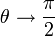  \theta \rightarrow \frac{\pi}{2}