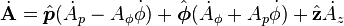 \dot{\mathbf{A}} = \hat{\boldsymbol{p}} (\dot{A}_p - A_\phi \dot{\phi})
  + \hat{\boldsymbol{\phi}} (\dot{A}_\phi + A_p \dot{\phi})
  + \hat{\mathbf{z}} \dot{A}_z