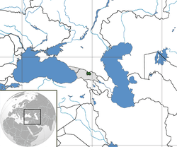 Güney Osetya (yeşil) ve Gürcistan (gri)