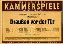 Hamburger Kammerspiele'de prömiyer afişi