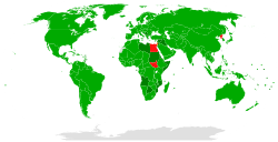 OPCW üye devletleri (yeşil)