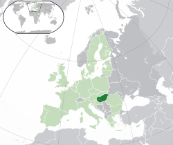  Macaristan konumu  (koyu yeşil)– Avrupa'da  (yeşil & koyu gri)– Avrupa Birliğinde  (yeşil)