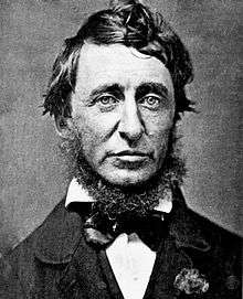 Henry Thoreau'nun siyah beyaz bir resmi