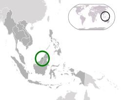  Brunei konumu  (koyu yeşil)