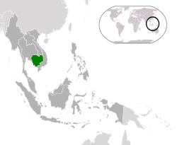  Kamboçya konumu  (koyu yeşil)