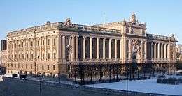Parlamento binası Stockholm